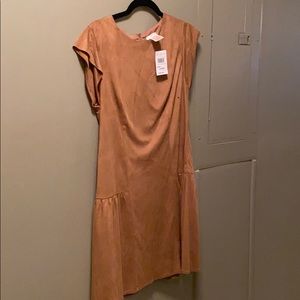 Faux Suede Camel Dress